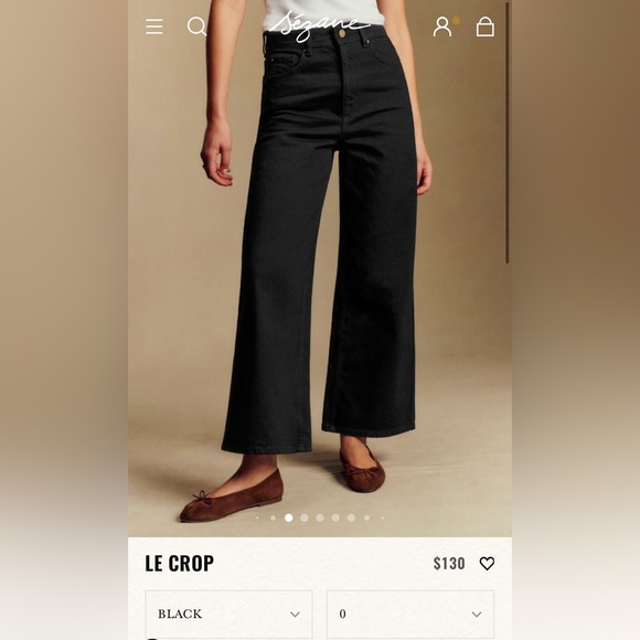 Sezane Denim - Sézane Le Crop Black